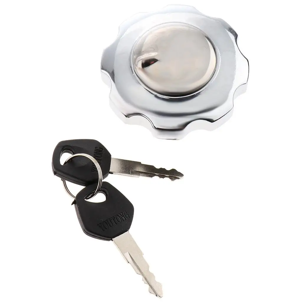 Stylish Motorcycle Gas Tank Cap Lock + 2Pcs Ignition Keys for Honda ZJ125 CG125,Perfect To Decorate Your Motorcycle