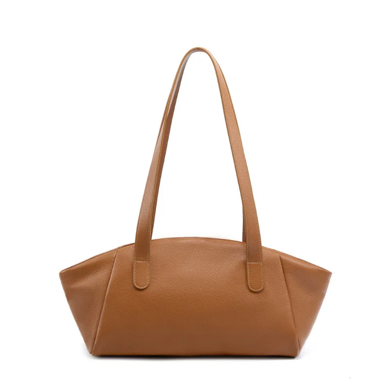 

Genuine leather women's underarm bag 2025 new niche design top leather hand leather tote bag vintage large capacity shoulder bag