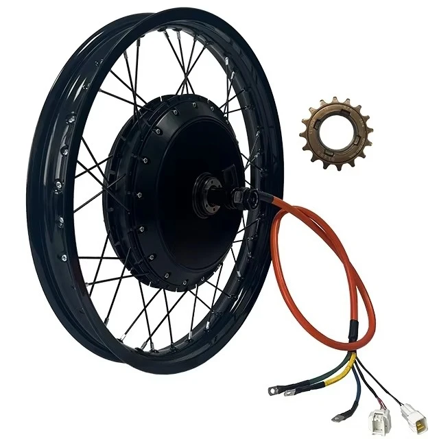 Fast Speed QS273 8KW 3T/3.5T/4T/5T Hub Motor 17/18/19/21'' Electric Motorcycle Conversion Kit 72V 8000W QS Electric Motor Wheel