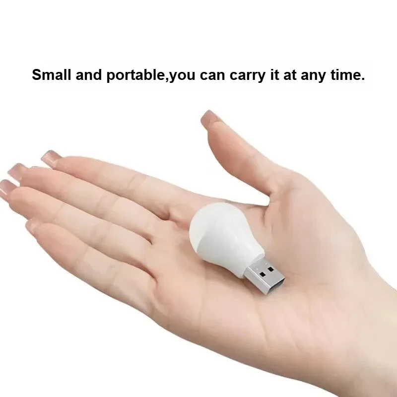 2pcs USB Plug Mini Round LED Lights Eye Protection Night Light Reading for A Laptop Computer Mobile Power Charging Book Lamps