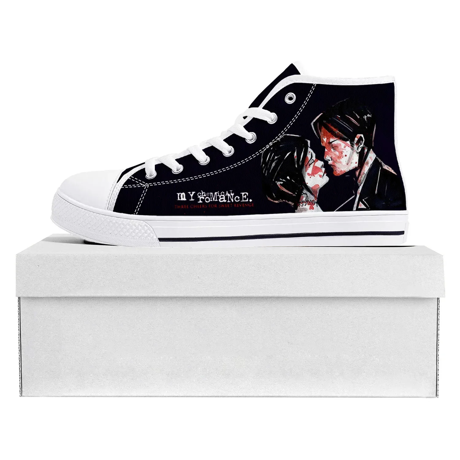 Romance Rock Band Chemical My Fashion High Top High Quality Sneakers Mens Womens Teenager Canvas Sneaker Couple Shoe Custom Shoe