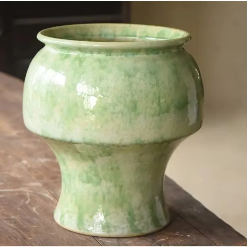 HYS retro old pile flower pot dried flower arrangement home living room entrance ornament creative home decoration