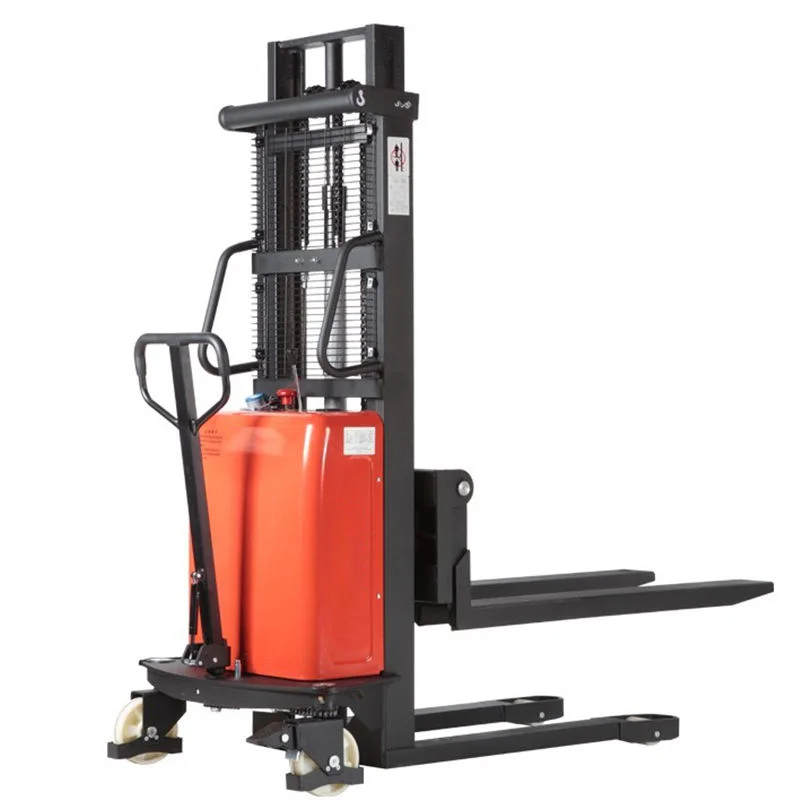 Walk Behind Stacker 2.0 Ton Stand On Self Propelled Lift Truck With High Maneuverability For Narrow Aisle Stacking Operations