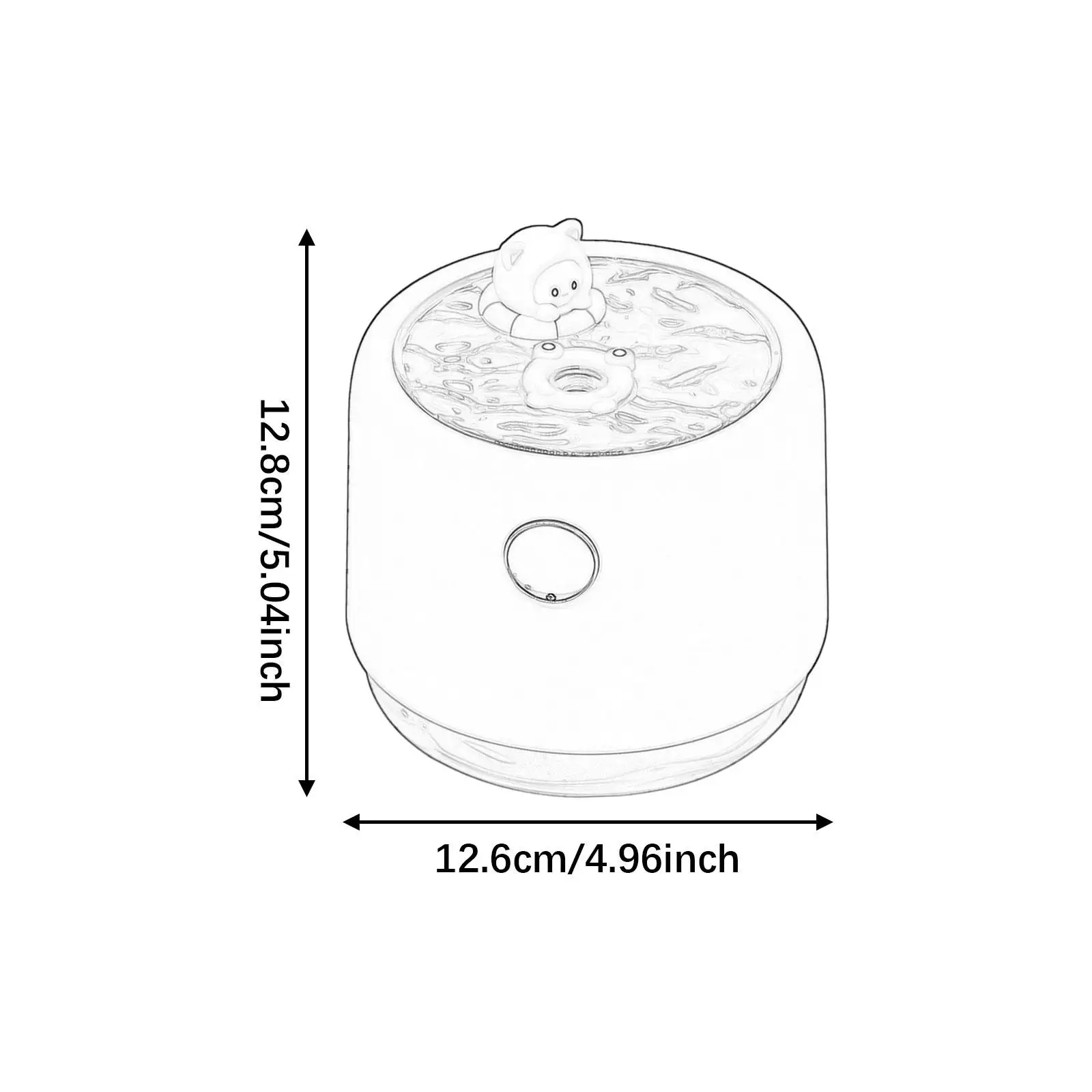 Desk Humidifier Living Room Office Yoga Home Fragrance Nursery Auto Off Switch 3 Modes Ambient Light Settings 450ml Water Tank