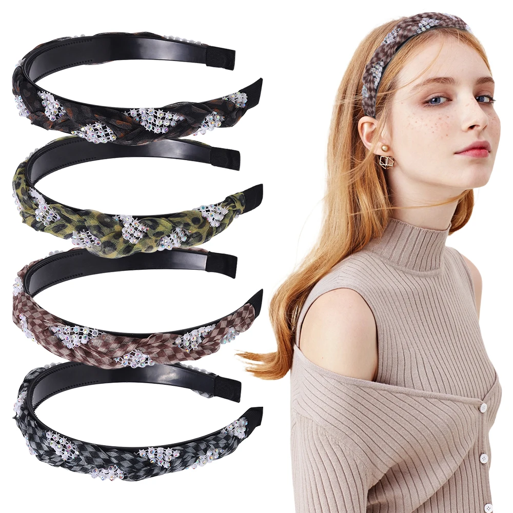 

Women Braided Twist Headband Retro Color Matching Simple and Versatile Hairband Girl Temperament French Premium Hair Accessories