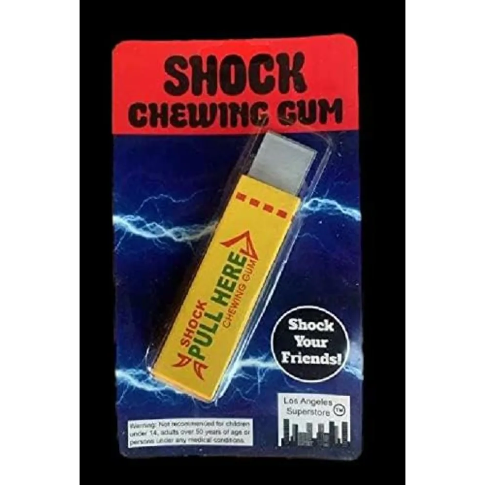 Zabawna zabawka Elektryczny szok Żart Guma do żucia Szokujący prezent Gadżet Dowcip Prank Gag Śmieszna gra dla ludzi Prezent na Dzień Śmiewu na Halloween