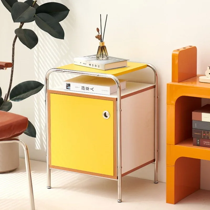 Stainless Steel Nightstands Luxury Nightstand Minimalist Aesthetic Bedside Tables Modern Bedside Cabinets Bedroom Furniture