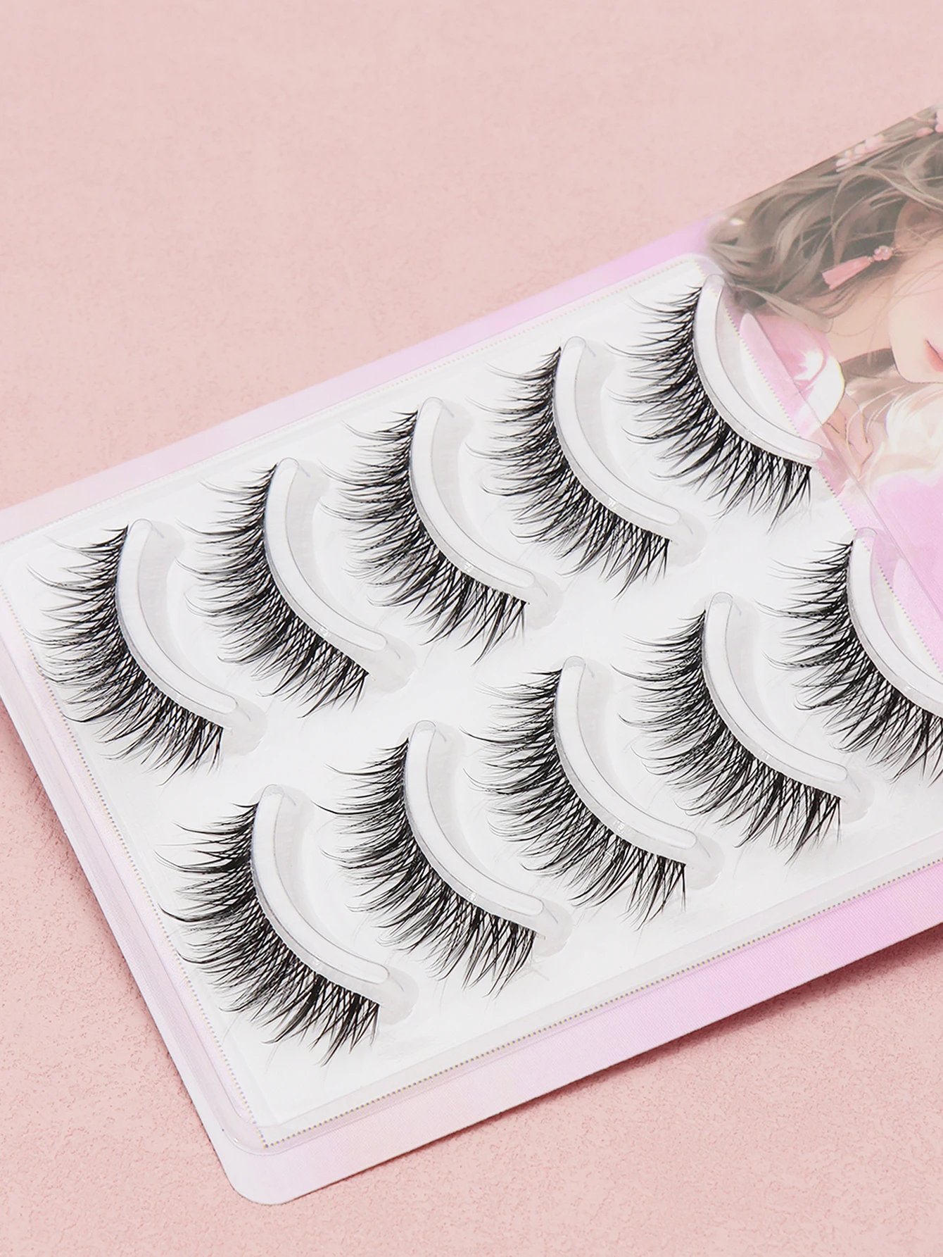 5 pairs eyelashes party and club daily work will naturally fake  fluffy soft dramatic 3D mink eyes multi-layer eyelashes