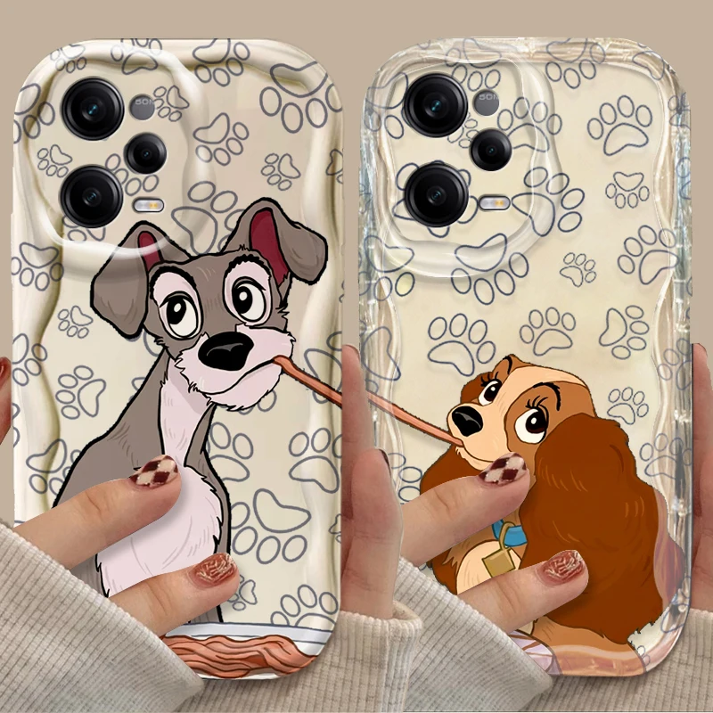 Case For Xiaomi Redmi Note 13 12 Pro Plus 4G 5G 12S 11S 1110 10S 9 9S Redmi 14C 13C 12C A3 Disney Lady and the Tramp Clear Cover