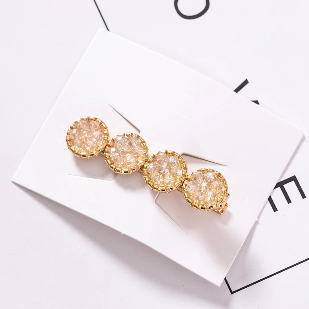 

5Pcs Duckbill Accessories Ribbon Barrette Hairpins Women Clips Elegant Headdress Rhinestone Hair Pins Travel Gifts