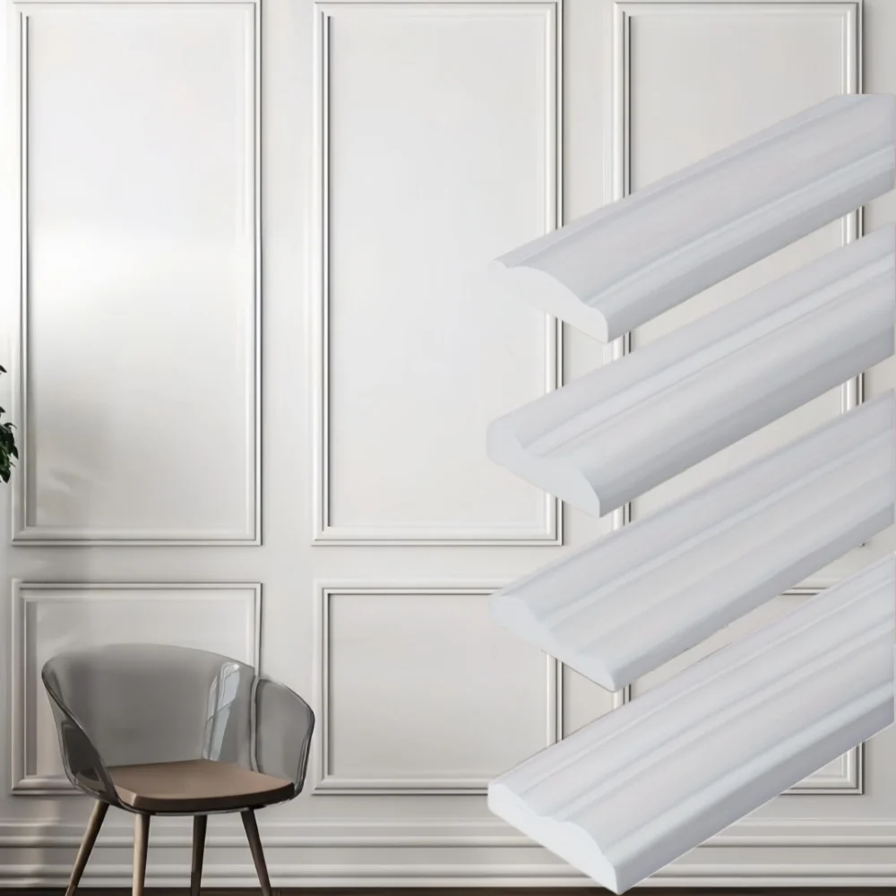 1pc 1m/39.37in Self-Adhesive Wall Trim Molding，Peel and Stick Flexible Wall Decor Strips，Self-Adhesive PVC Decorative Strips