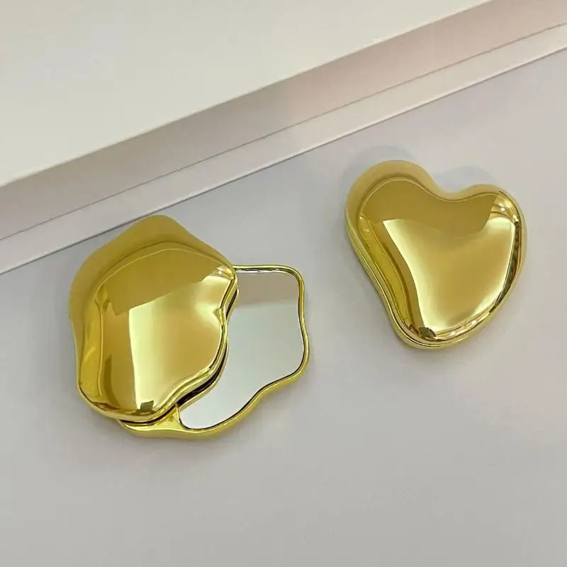 Double-sided Heart Shape Makeup Mirror Girl Cute Small Mirror Portable Student Rotating Mirror Cosmetic Beauty Tools Handheld
