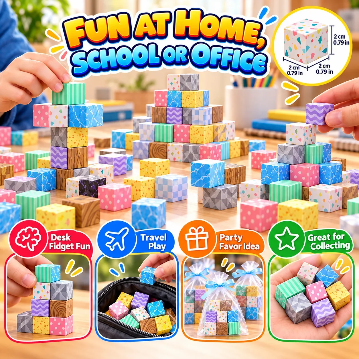 100PCS Magnetic Building Tiles Set 3D Construction Blocks Geometric Shapes Creative Structure Building DIY Activity Gift