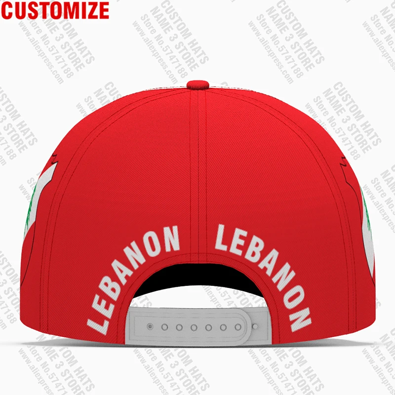 Lebanon Baseball Caps Free 3d Custom Name Team Logo Lb Hat Lbn Country Travel Arabic Arab Nation Lebanese Flag Lebanese Headgear