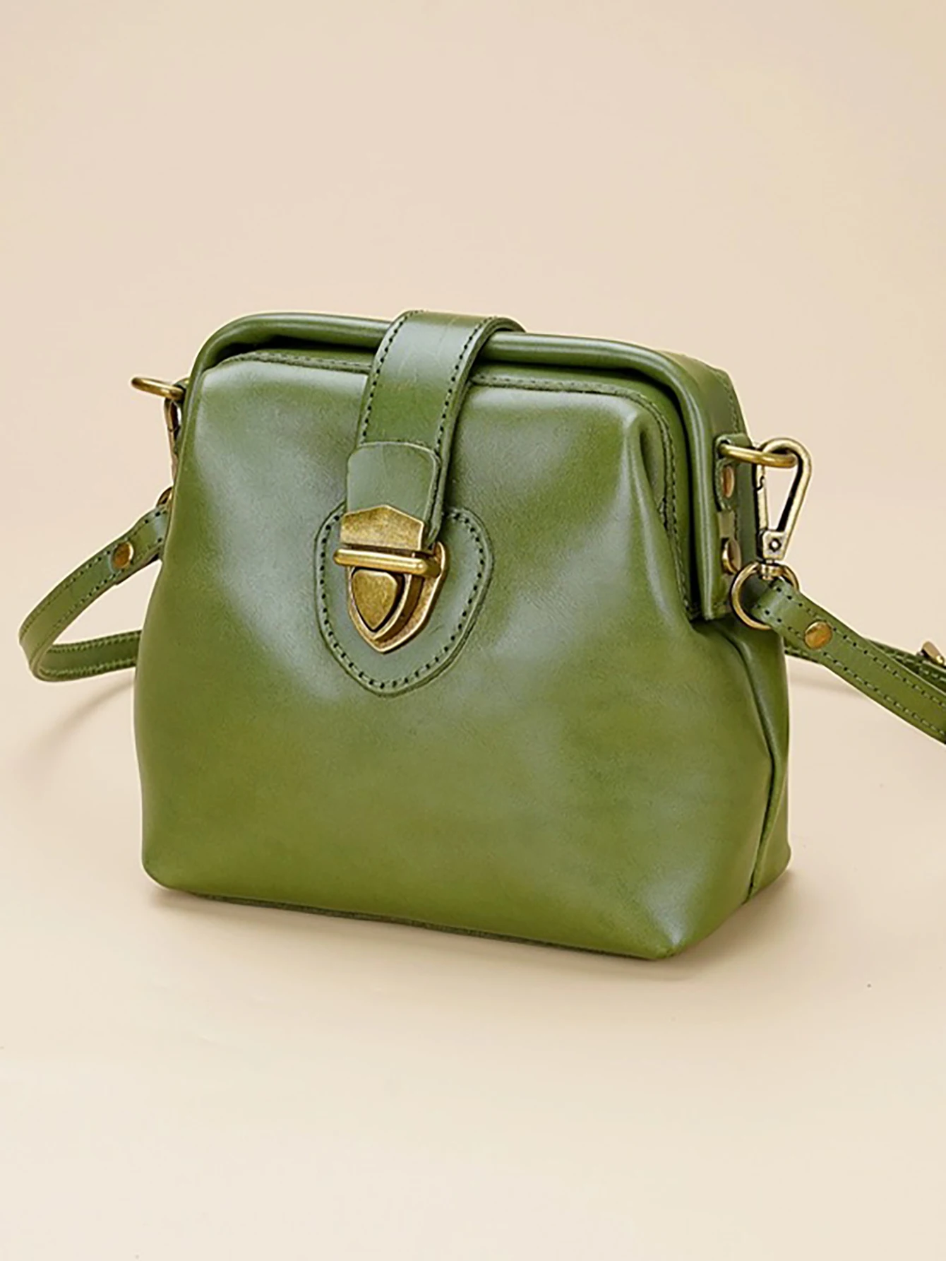 Skóra PU damska torba na ramię crossbody retro francuska torba lekarza nadaje się do swobodnych zajęć i pracy