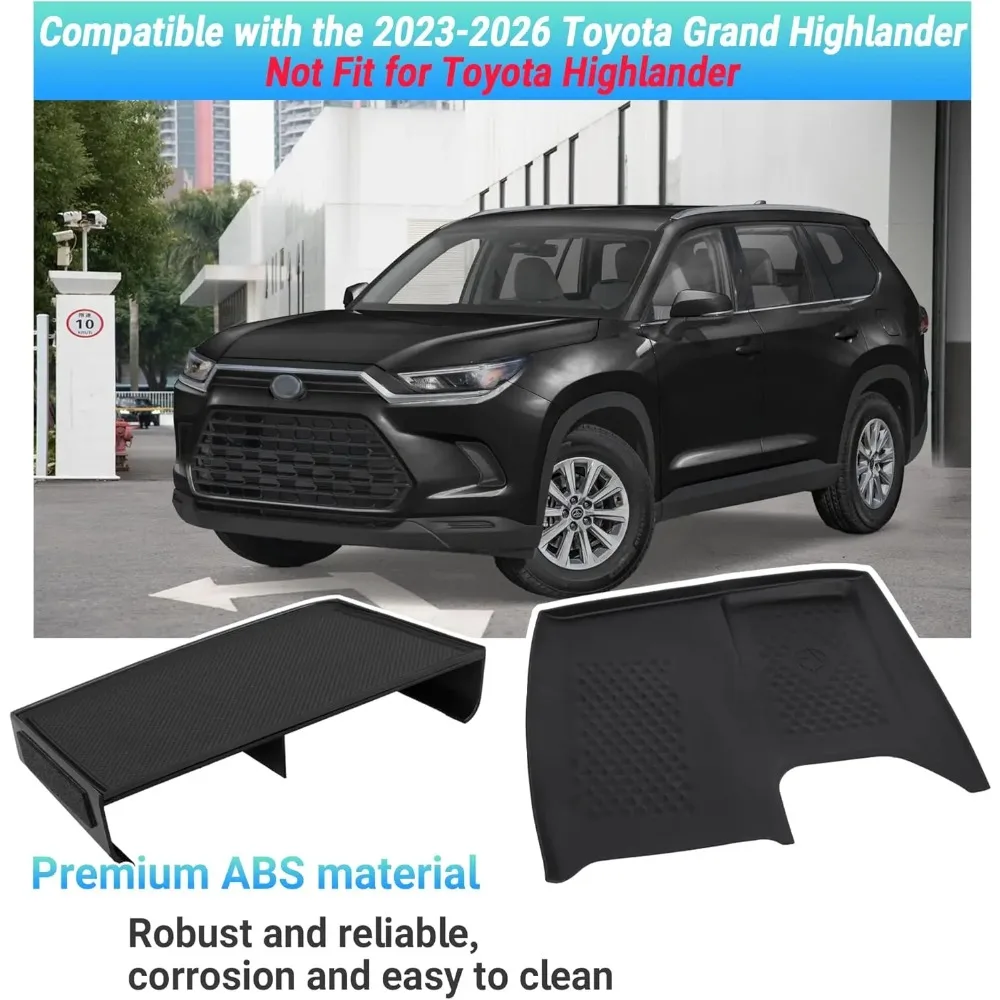 

Коврик для беспроводной зарядки и лоток-органайзер для консоли для Toyota Grand Highlander 2023-2026, органайзер для центральной консоли, ящик для хранения