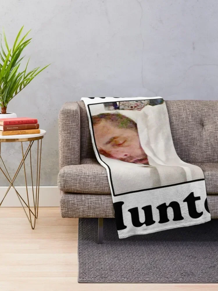 Sleeping Hunter Biden Sticker Throw Blanket Tourist Blankets For Baby Luxury Thicken Comforter Blankets