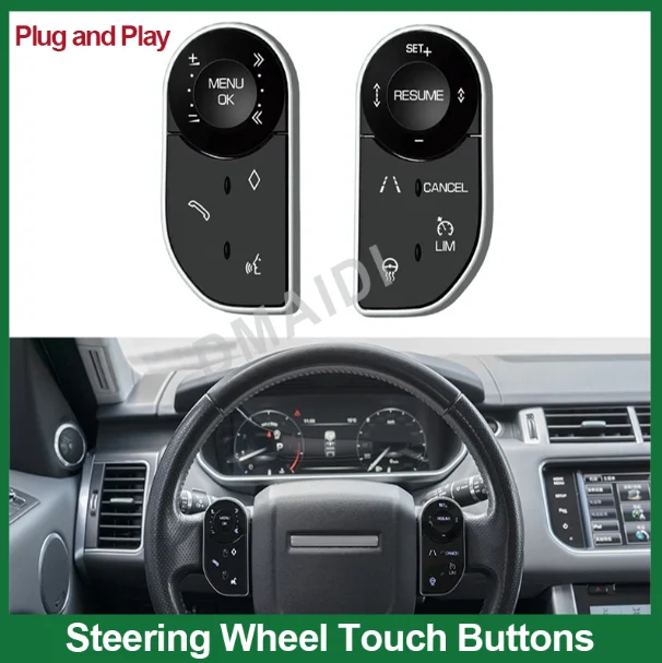 Update New Design Car Steering wheel buttons For Land Rover Range Rover Sport Support Touch control