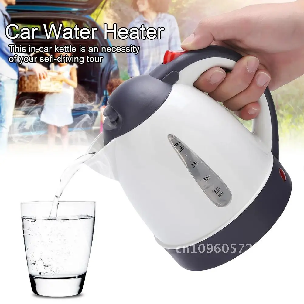 12v 24v Vehicle Truck Hot Kettle Car Electric Kettle 1000ml Heated Portable Capacity Boiler Large Coffee Pot Tea Water Travel