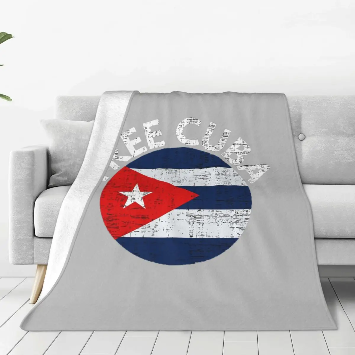 Cuban Cuba Country Flag Blanket Soft Warm Flannel Throw Blanket Bedding for Bed Living room Picnic Travel Home Couch