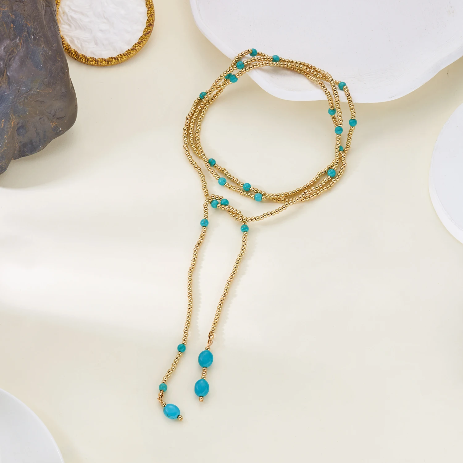 2026 neue kreative Hip-Hop unregelmäßige CCB lange Halskette für Frauen Mode super Licht Y-förmigen Anhänger Halskette Schmuck Geschenk – Detail 5