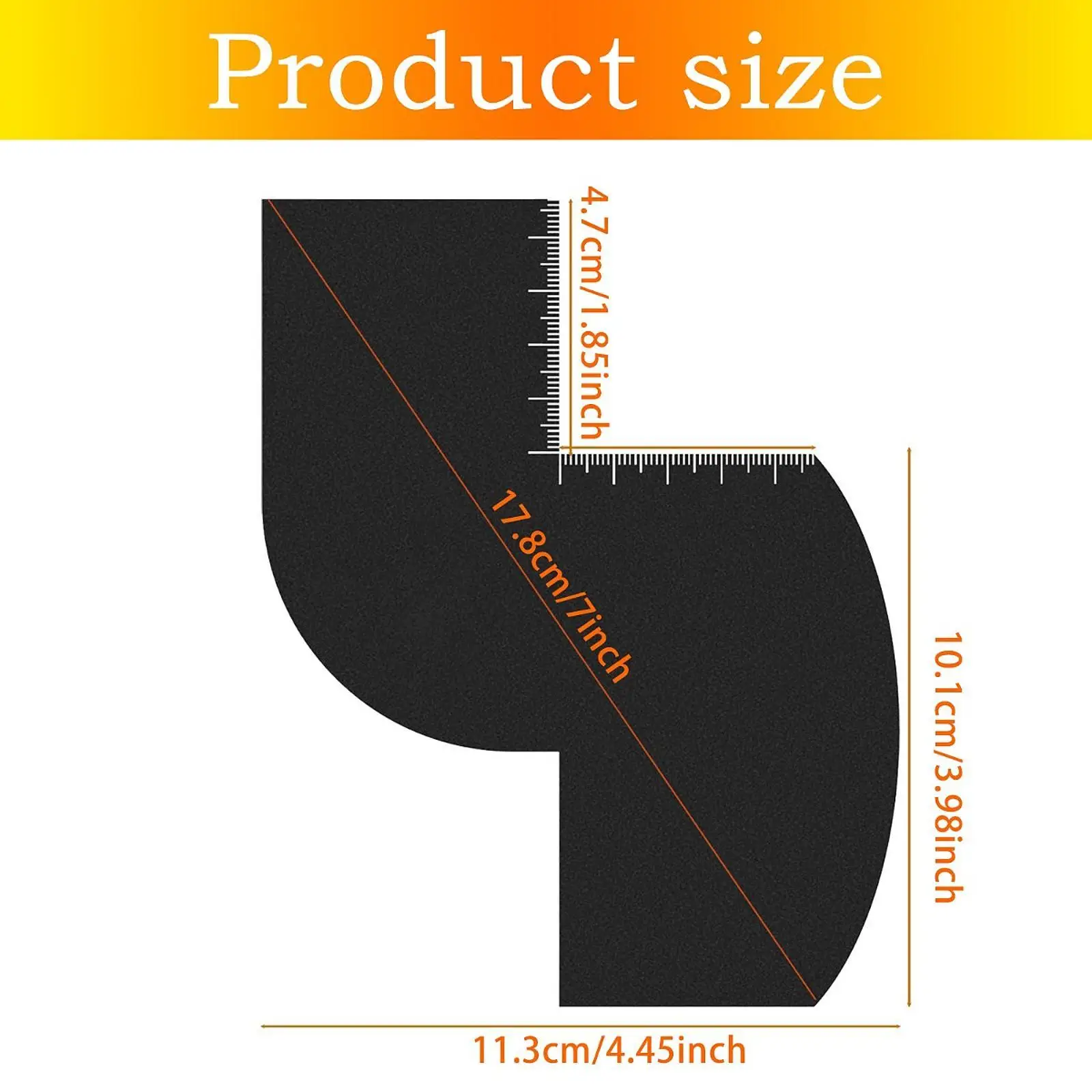 4xEnhance Barber Card Reusable Hairline Maker for Men Barber Styling S Shaped