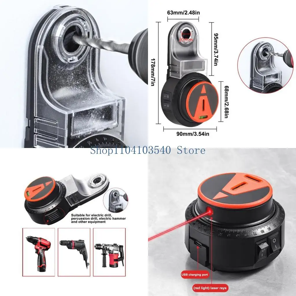 

02DC Drill Dust Collector Drill Dust Collection Attachment 360 Degree Rotatable