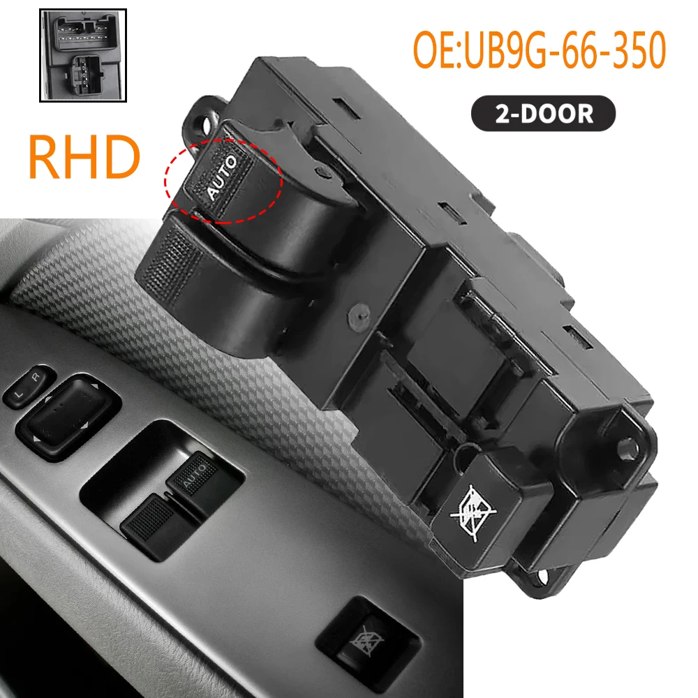 

Car Accessories For Mazda BT50 2006 2007 2008 2009 2010 2011 front Right RHD electric Power Window Switch Control Button 2 Doors