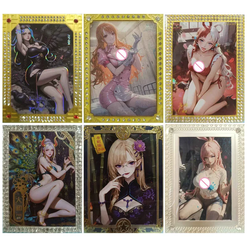 

Anime One Piece Metal Cards Boa Hancock Uta Nami Yamato Shirahoshi Collectible Cards Christmas Birthday Gifts Children's Toys