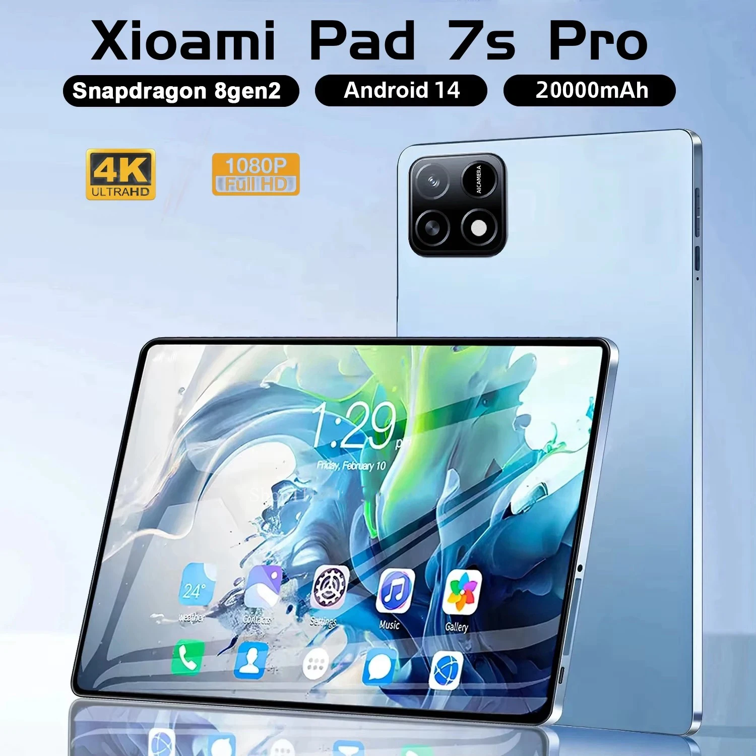 2025 Neue Original Pad 7S Pro Globale Version Snapdragon 8 Gen2 Android 14 Tablets PC 22 GB + 2 TB 5G WiFi Dual SIM GPS Mi Tab