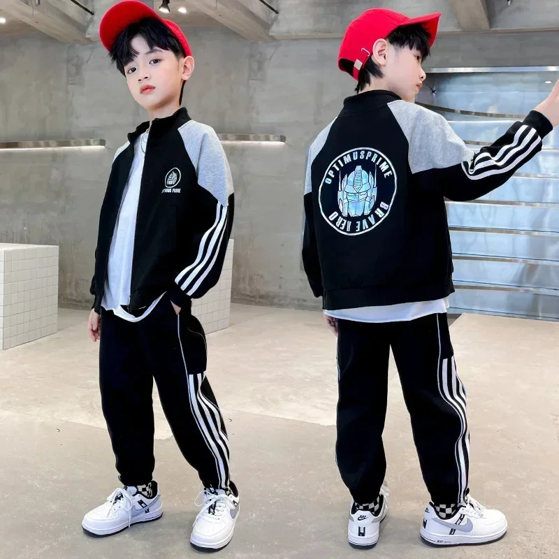 

Children's Top and Bottom Clothes Set Suit for Boys Sweatshirt Long Sleeve Tops Pants 12 13 14 15 Years Kids Outfits Tracksuit