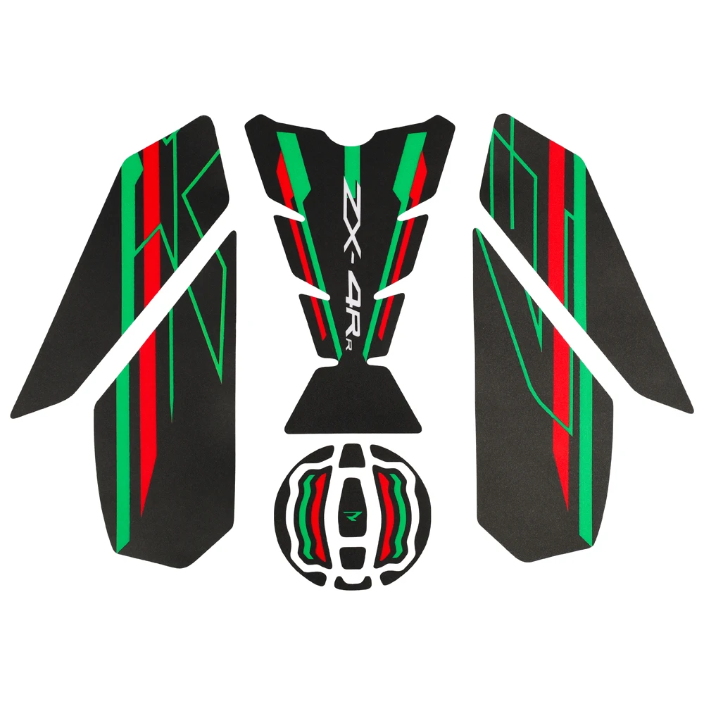 Scratch Paster For Kawasaki ZX4R ZX 4R ZX4RR 2023+ Motorcycle Stickers Fuel Tank Pad Sticker Anti-skid Body Fishbone Decal Parts