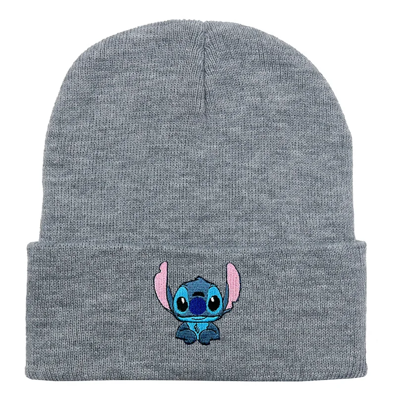 ديزني غرزة قبعة صوف مطرزة الكرتون موضة متماسكة قبعة طالب في الهواء الطلق الرجال والنساء الخريف والشتاء قبعة دافئة قبعة باردة