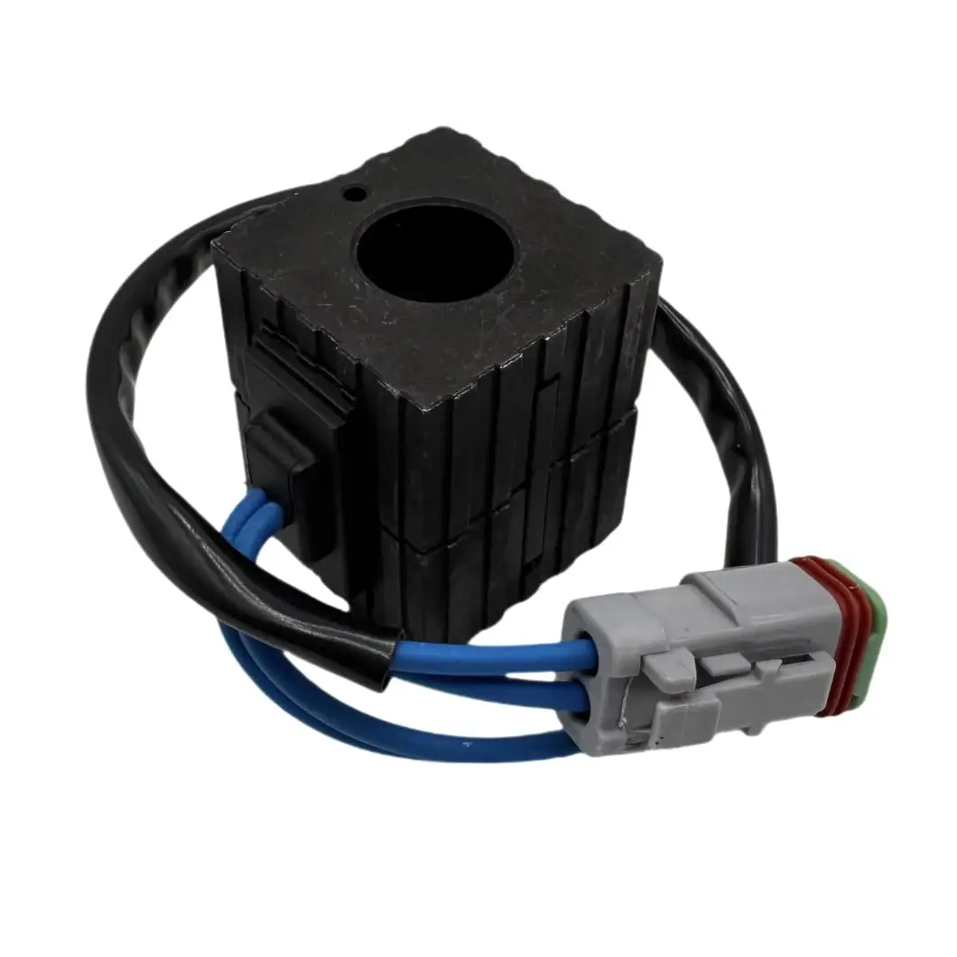 

24V Solenoid Valve Coil Small Square Plug, For Sany Excavator Construction Machinery Replacement Part