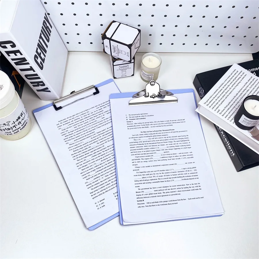 Carpeta de bloc de escritura A4 Morandi, férula, Clip, abrazadera de papel, suministros de oficina, Bloc de dibujo de carcasa dura para aprender