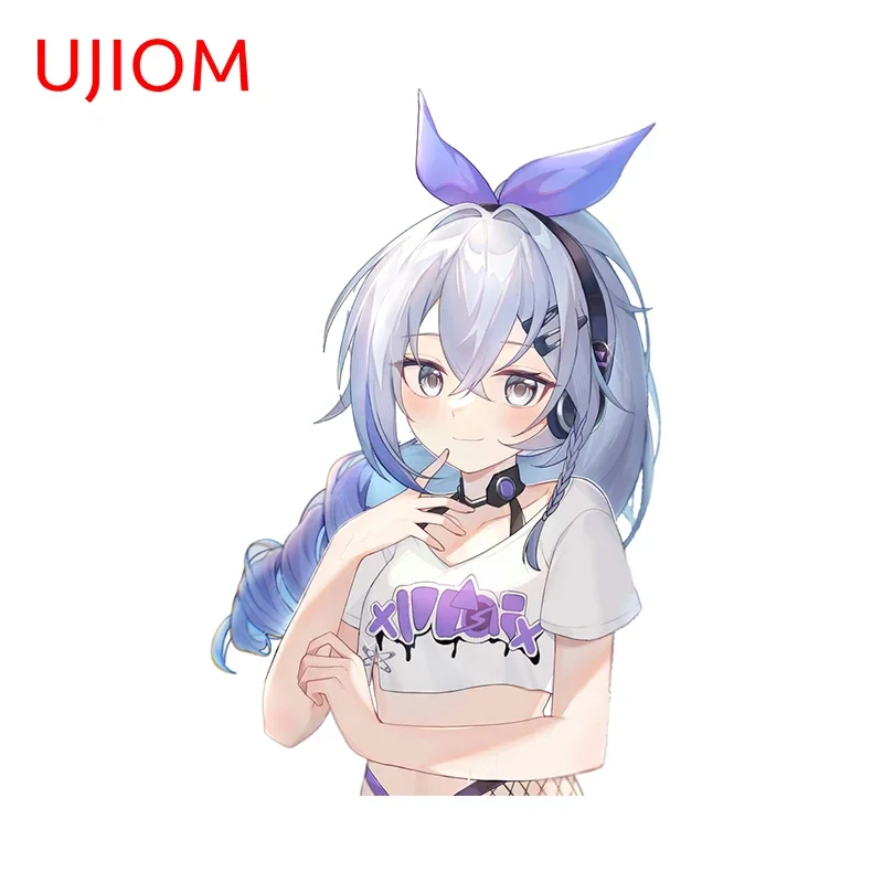 UJIOM 13 cm x 8,5 cm Silber Wolf Honkai Star Rail Persönlichkeit Wandaufkleber Interessante Wohnzimmer Aufkleber Vorraum Raumdekoration