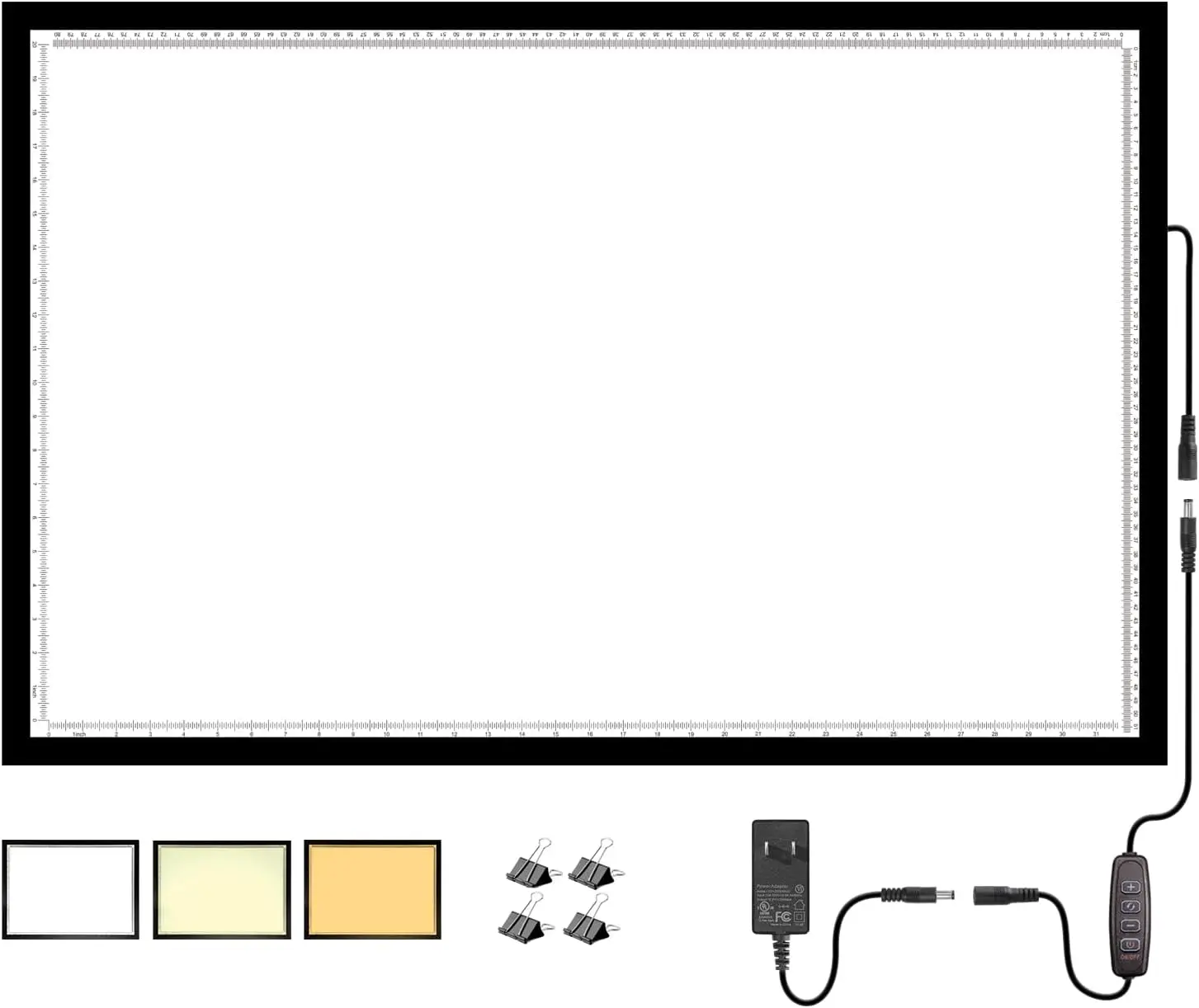 7000+ Lux A1 Light Pad for Diamond Painting, 34.5x22.8inchs Extra Large 3-Colors Lightbox with UL Adapter