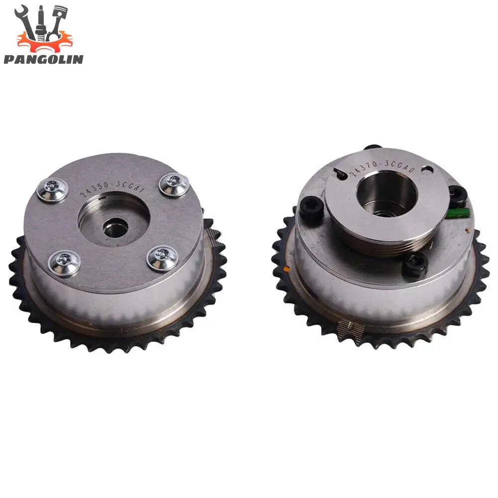 2pcs Intake ＆ Exhaust CVVT Gears 24350-3CGA1 24370-3CGA0 for Hyundai Azera Genesis Santa Kia K900 Sedona 2014-2019 3.3L 3.8L