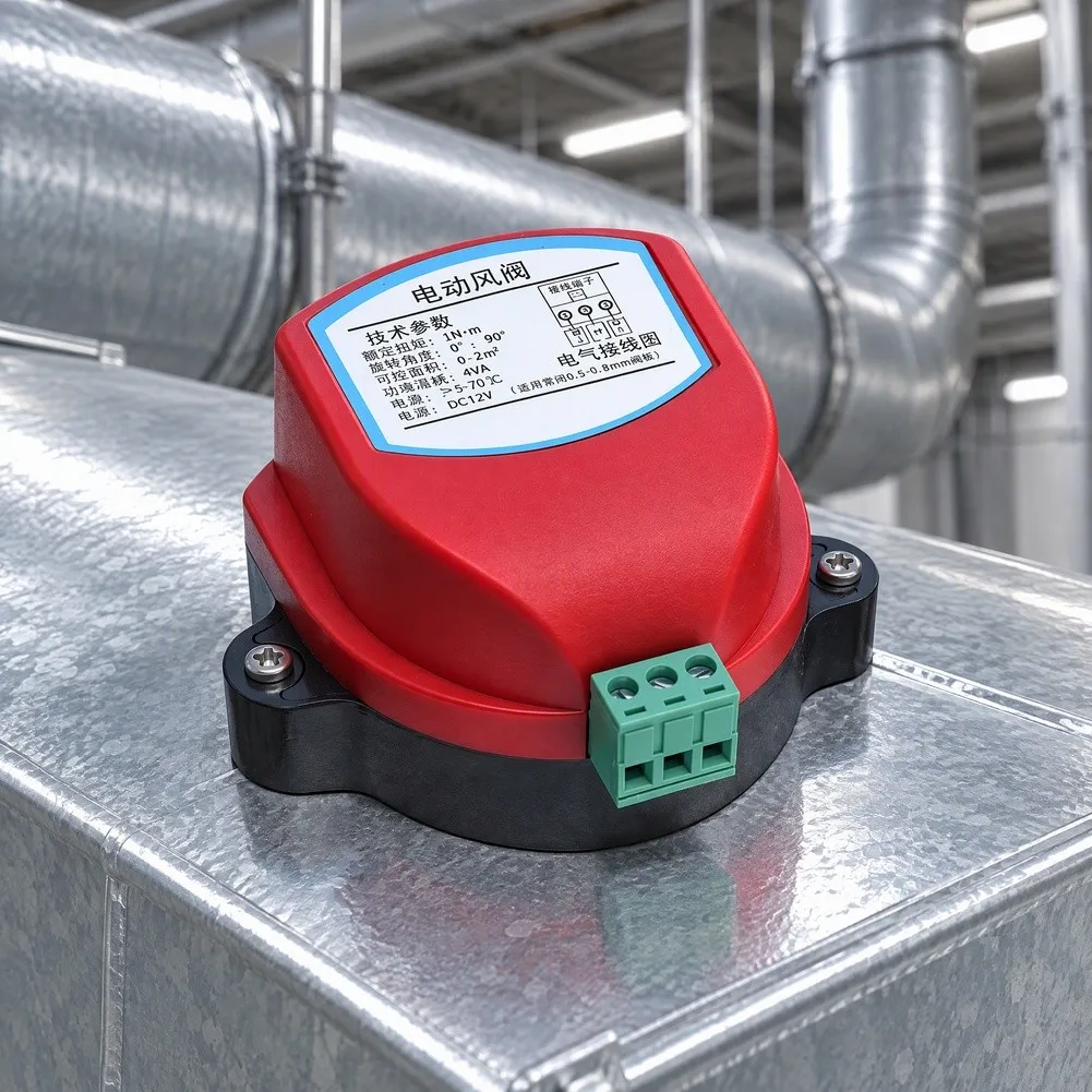 AC24V HVAC Electric Damper Actuator For Air Damper Valve Wind Valve Driver 1NM Torque For Ventilation Pipe Air Flow Regulation