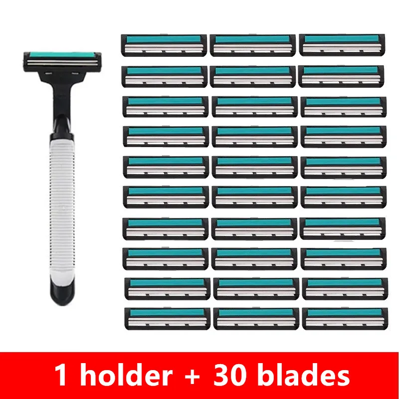48 pezzi Rasoi di sicurezza per rasatura da uomo Sostituisci la testa Comode lame da barba Rasoi a doppia lama per la rasatura delle donne