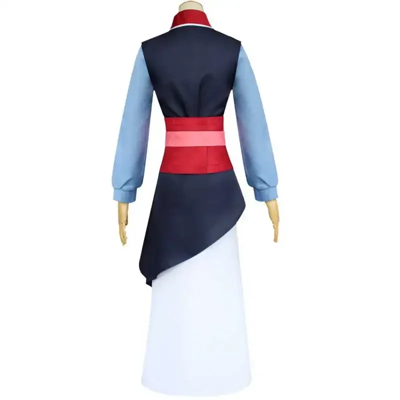 2025 New Unisex Men Women Chinese Tranditional Hua Cosplay Mulan Long Dress Halloween Costume abc