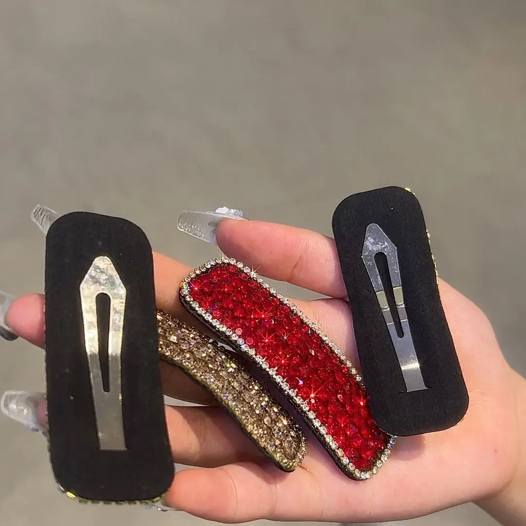 Koreanische Damen Voller Kristall Elegante Haarnadel Seite Haar Ornamente frauen Neue BB Clips Luxus Mode Haar Clips Zubehör – Detail 8