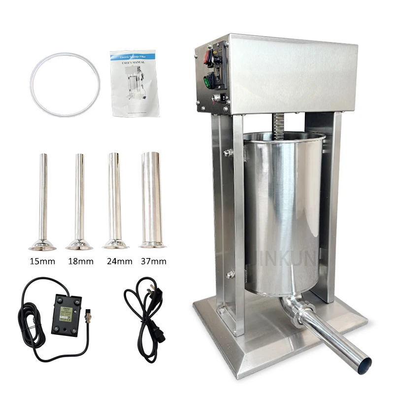

Food utensils 15L Stainless Steel Electric Vacuum Sausage Filler Machine New Condition Meat Stuffer Pump Motor Core Hotels Facto