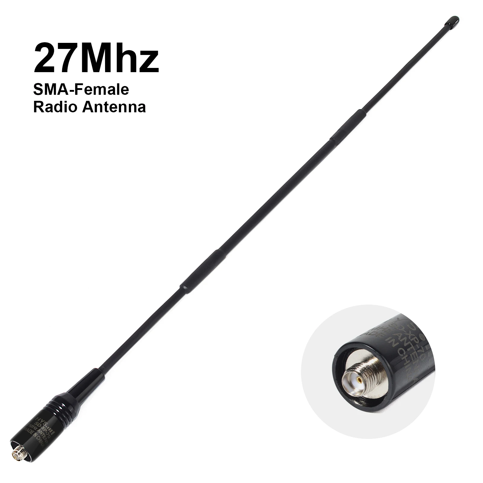 Antena CB 27MHz do radia krótkofalowego, SMA-Female, kompatybilna z Quansheng UV-K5 UV-K5(8) UV-K6 TK-11(5) TK-11(8)