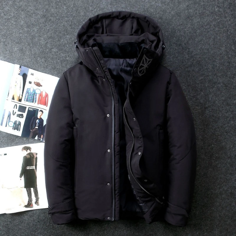 Neue Winter Männer Mit Kapuze Casual Ente Unten Mäntel Dicker Warme Daunen Jacken Werkzeug Parkas Qualität Männlichen Outdoor Winddicht Jacken 3XL