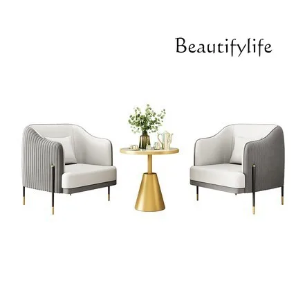 

Negotiate table and chair combination business meeting guest reception small round table sofa coffee table