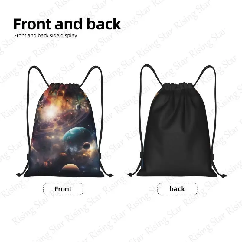 حقيبة ظهر Mysterious Universe Planet Galaxy حقيبة أحذية برباط لصالة الألعاب الرياضية حقيبة رياضية متعددة الوظائف حقيبة ظهر للسفر على الشاطئ هدية للجنسين #4