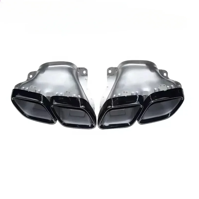 Suitable for AMG GT63 W167 Black-Plated Four-Outlet Stainless Steel Rectangle Exhaust tip