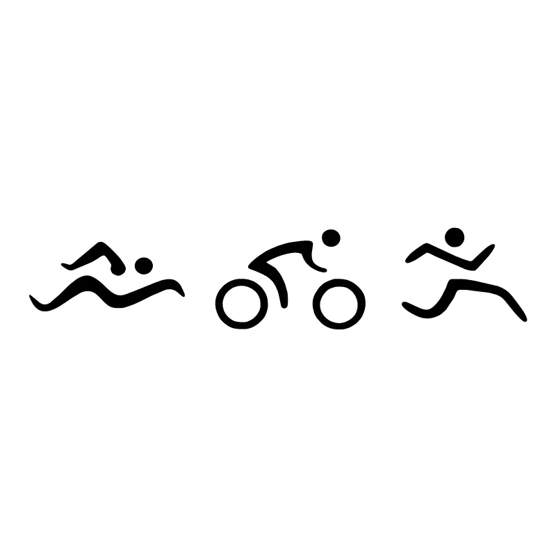 

Coolest Triathlon Swim Cycling Run Unique Silhouette Car Sticker Vinyl Decor Graphic