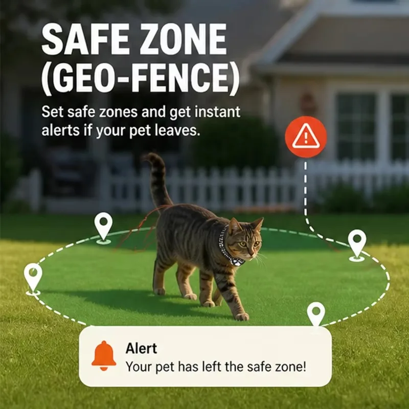 4G Mini GPS Pet Tracker, Waterproof Real-Time Locator for Dogs and Cats, Anti-Lost Collar Device